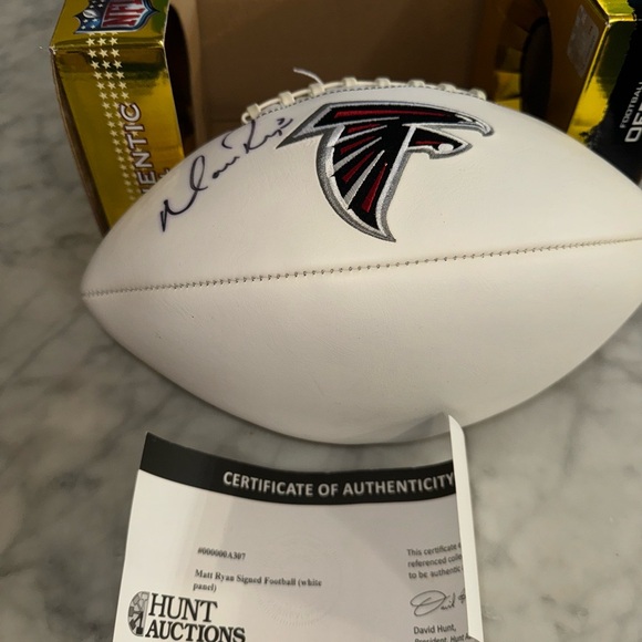 Matt Ryan #2 - Atlanta Falcons Signed Football (White Paneling) w COA - Picture 7 of 10